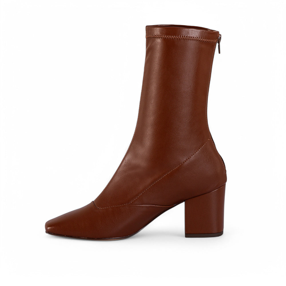 BOTA CANO MÉDIO MARROM STRETCH