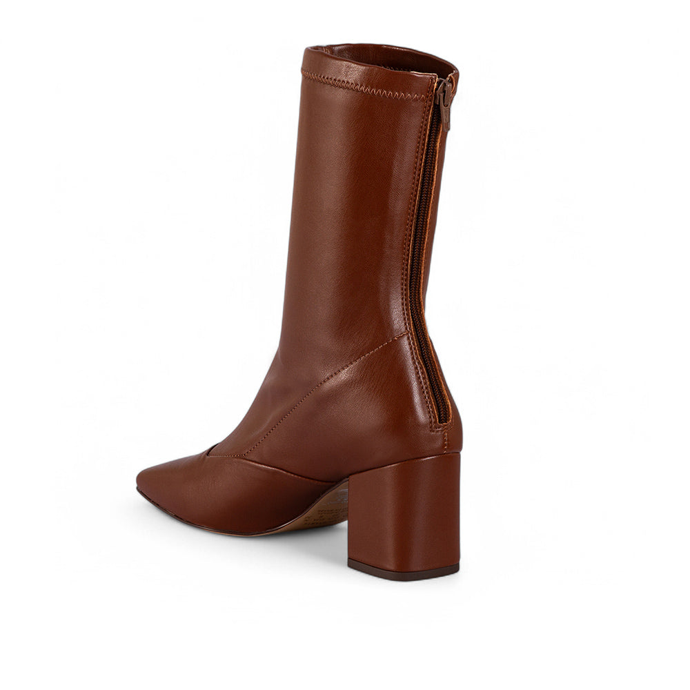BOTA CANO MÉDIO MARROM STRETCH