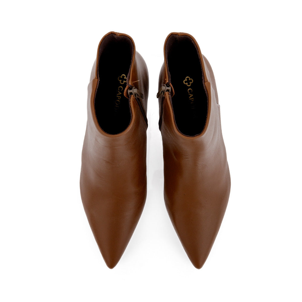 BOTA CANO CURTO CARAMELO MOGNO DE COURO