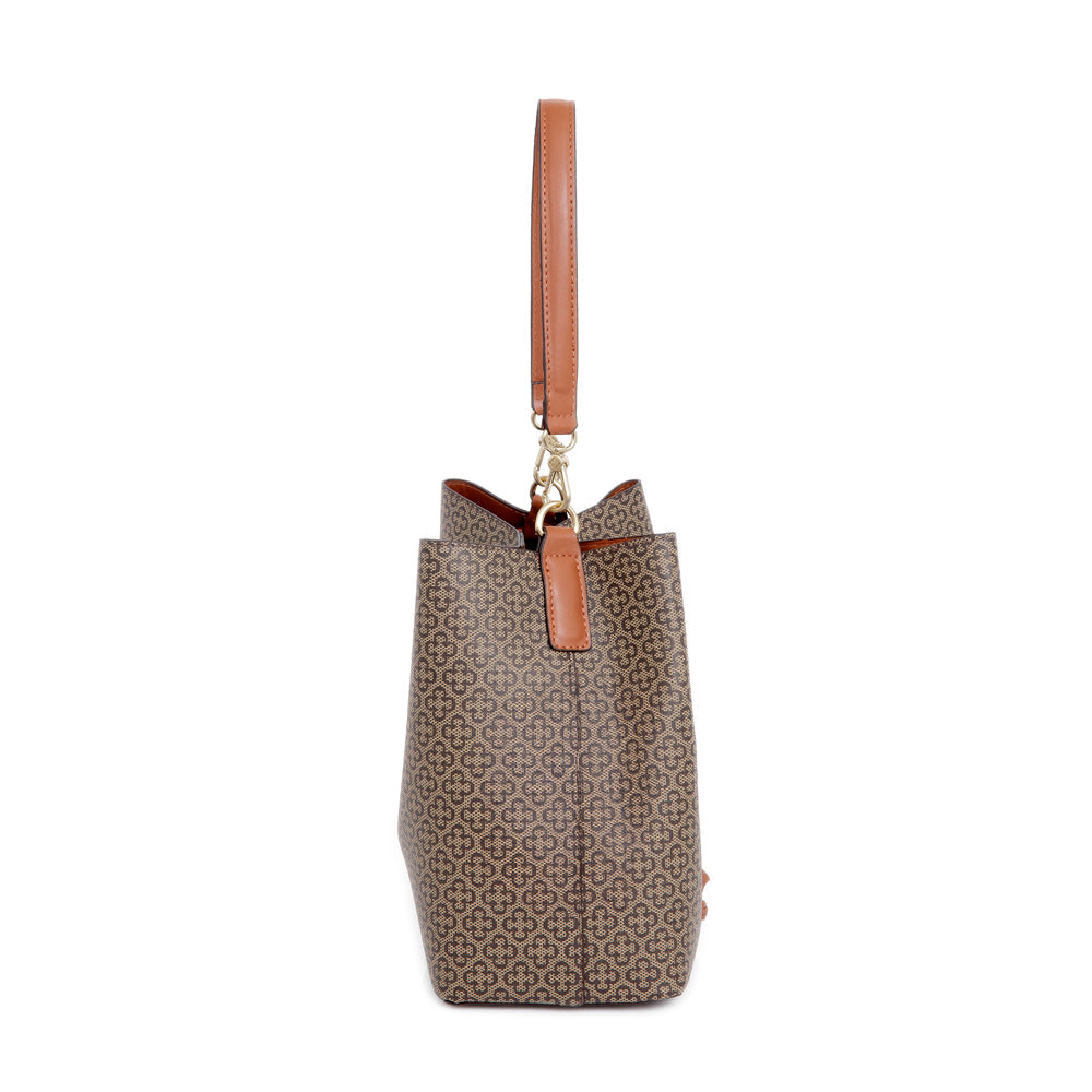 BOLSA CARAMELO MONOGRAMA COM ALÇA GORGURÃO BUCKET