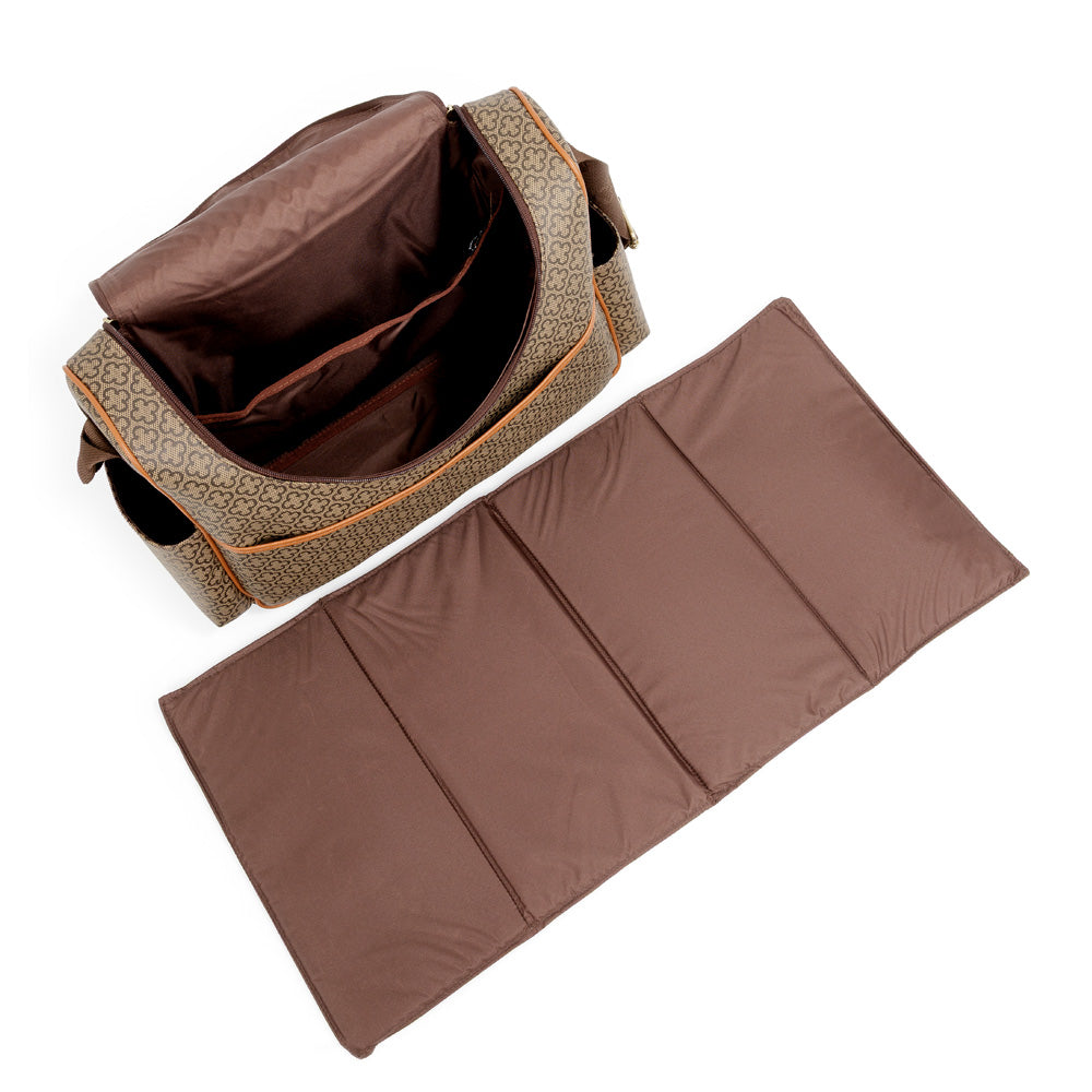 MALA MATERNIDADE CAMEL MONOGRAMA + TROCADOR