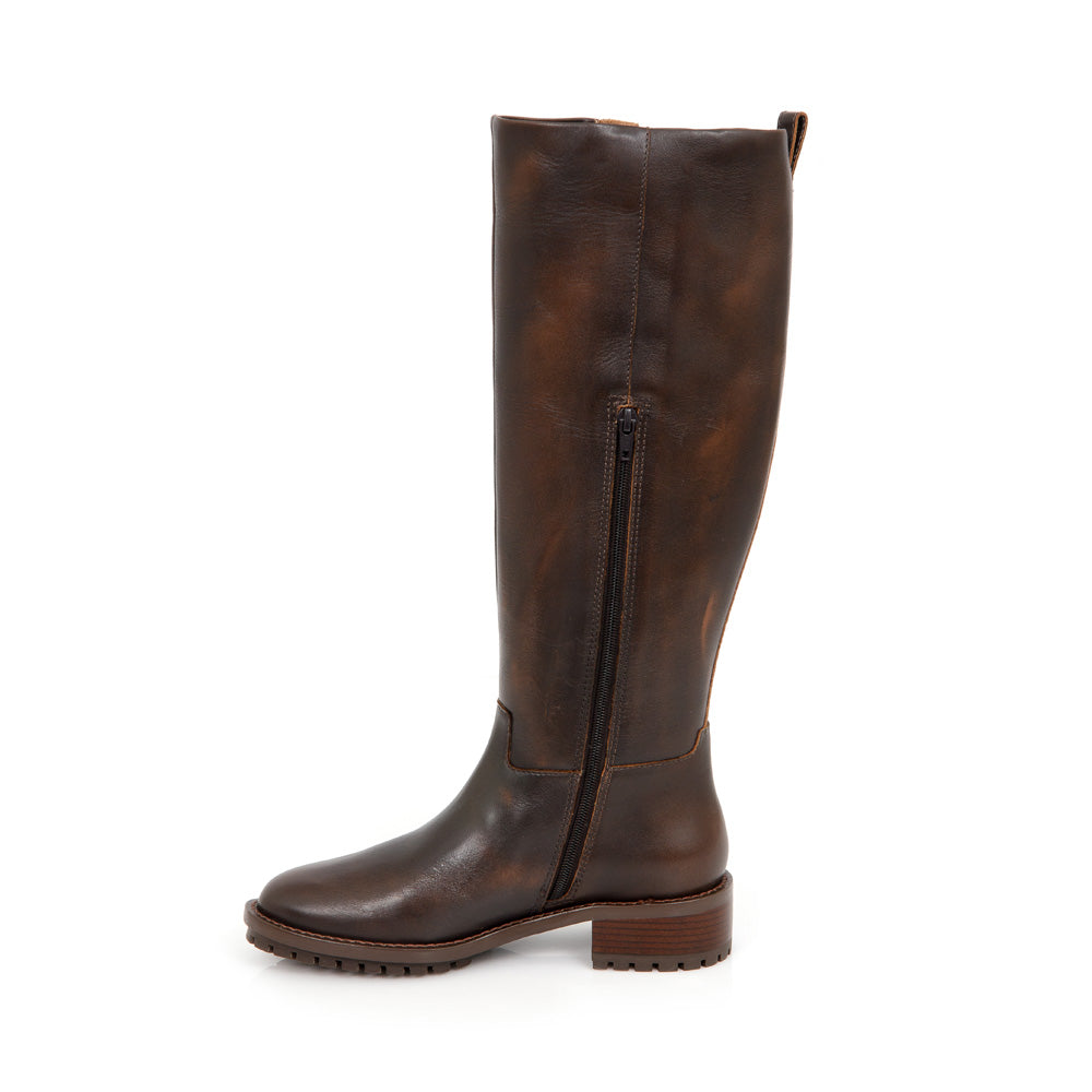 BOTA MONTARIA MARROM TOBACCO  DE COURO