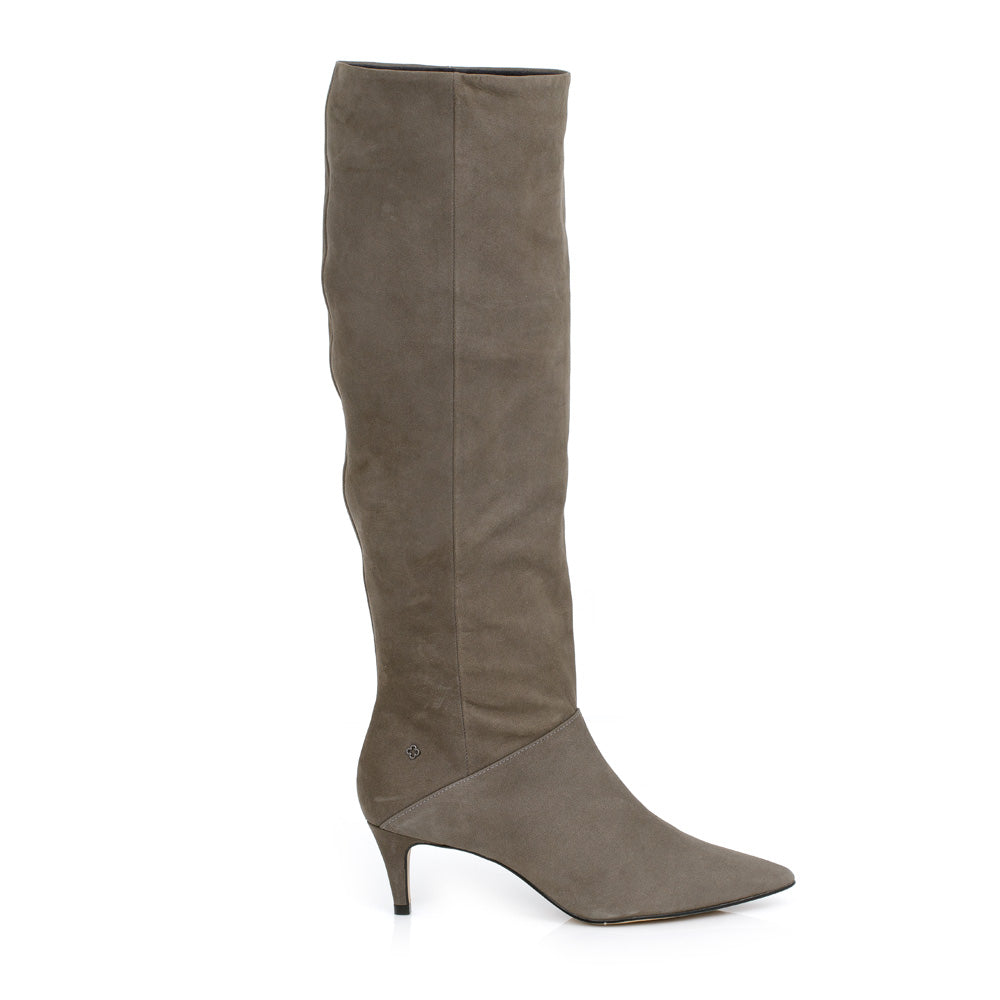 BOTA CANO LONGO CINZA PETRA NOBUCK