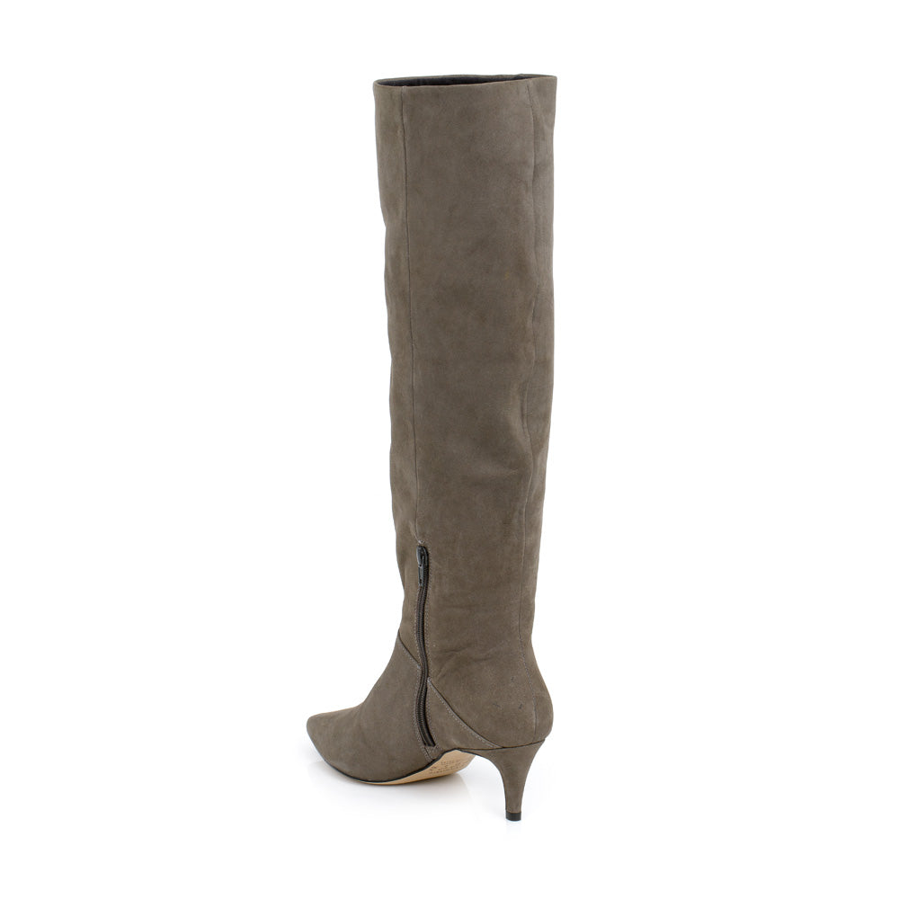 BOTA CANO LONGO CINZA PETRA NOBUCK