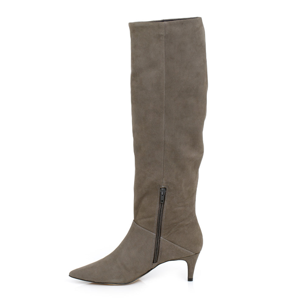 BOTA CANO LONGO CINZA PETRA NOBUCK